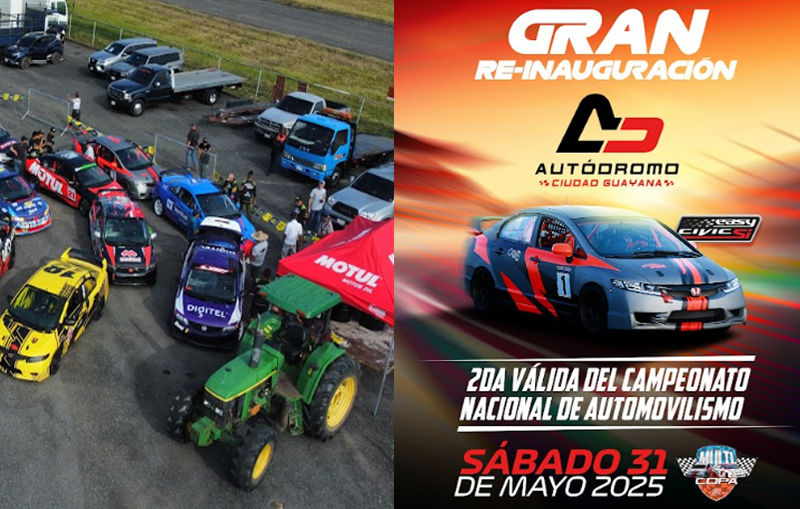Reinauguracion autodromo Ciudad Guyana en Campeonato Venezolano de Automovilismo