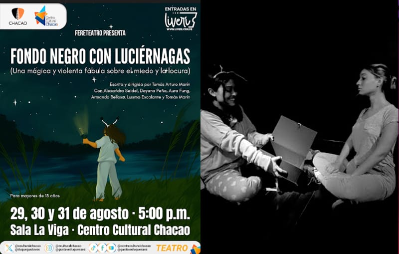 Fondo Negro con Luciernagas