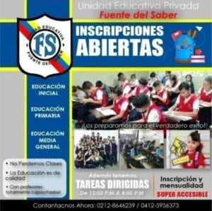 Unidad Educativa Fuente del Saber 2026 2027 01
