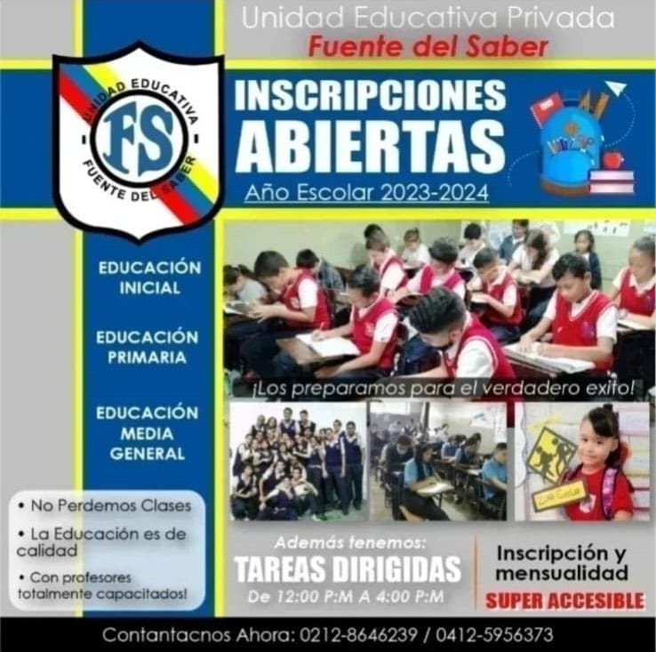 Unidad Educativa Fuente del Saber 2026-2027 01